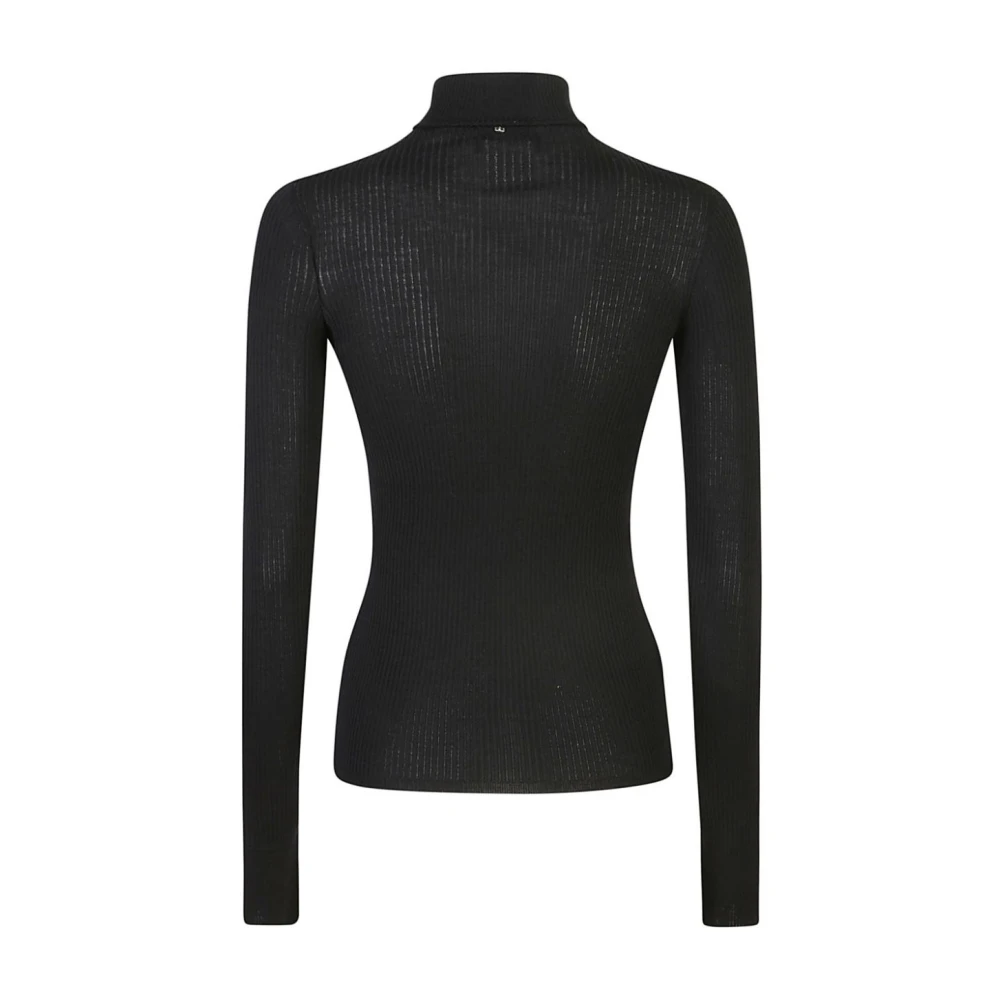 SPORTMAX Zwarte Coltrui Gebreide Kleding voor Vrouwen Black Dames