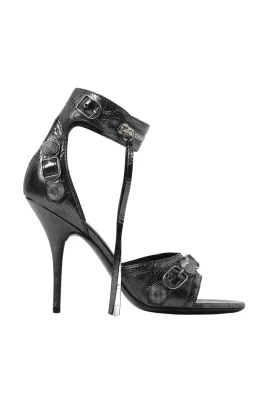 Grå Zip Sandal Klackar