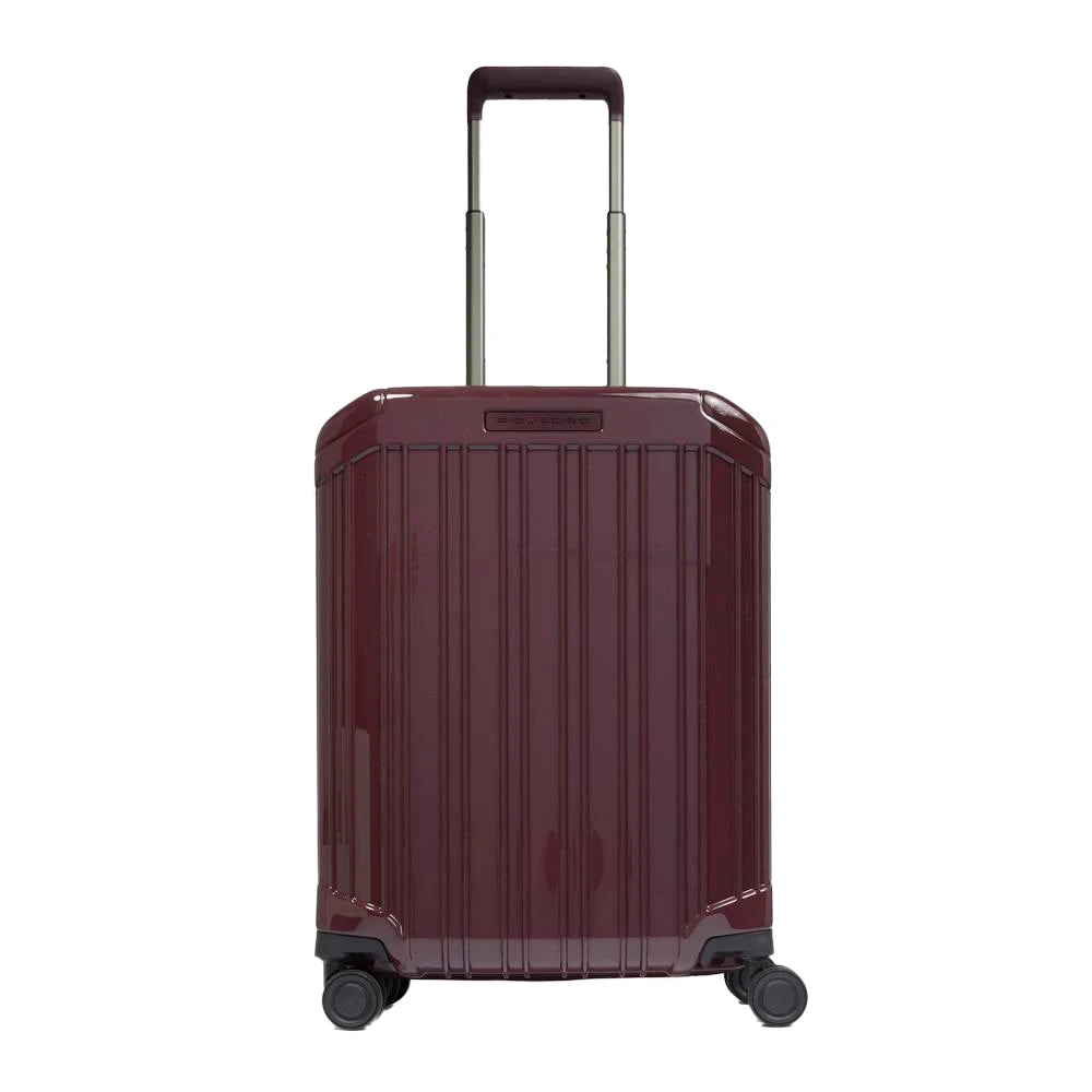 Piquadro Unisex Röd Resväskor One Size, Polyester, Slim Kabin Spinner