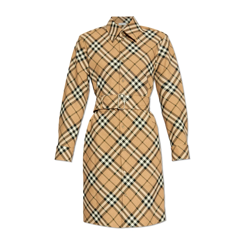 Burberry Women's Beige Check Pattern Dress