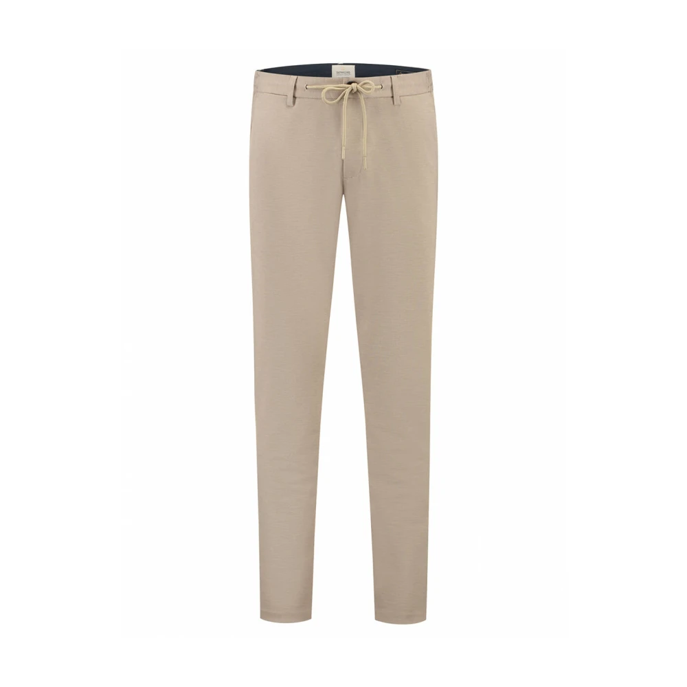 Dstrezzed Gestreepte Tapered Jogger Broek Beige Heren