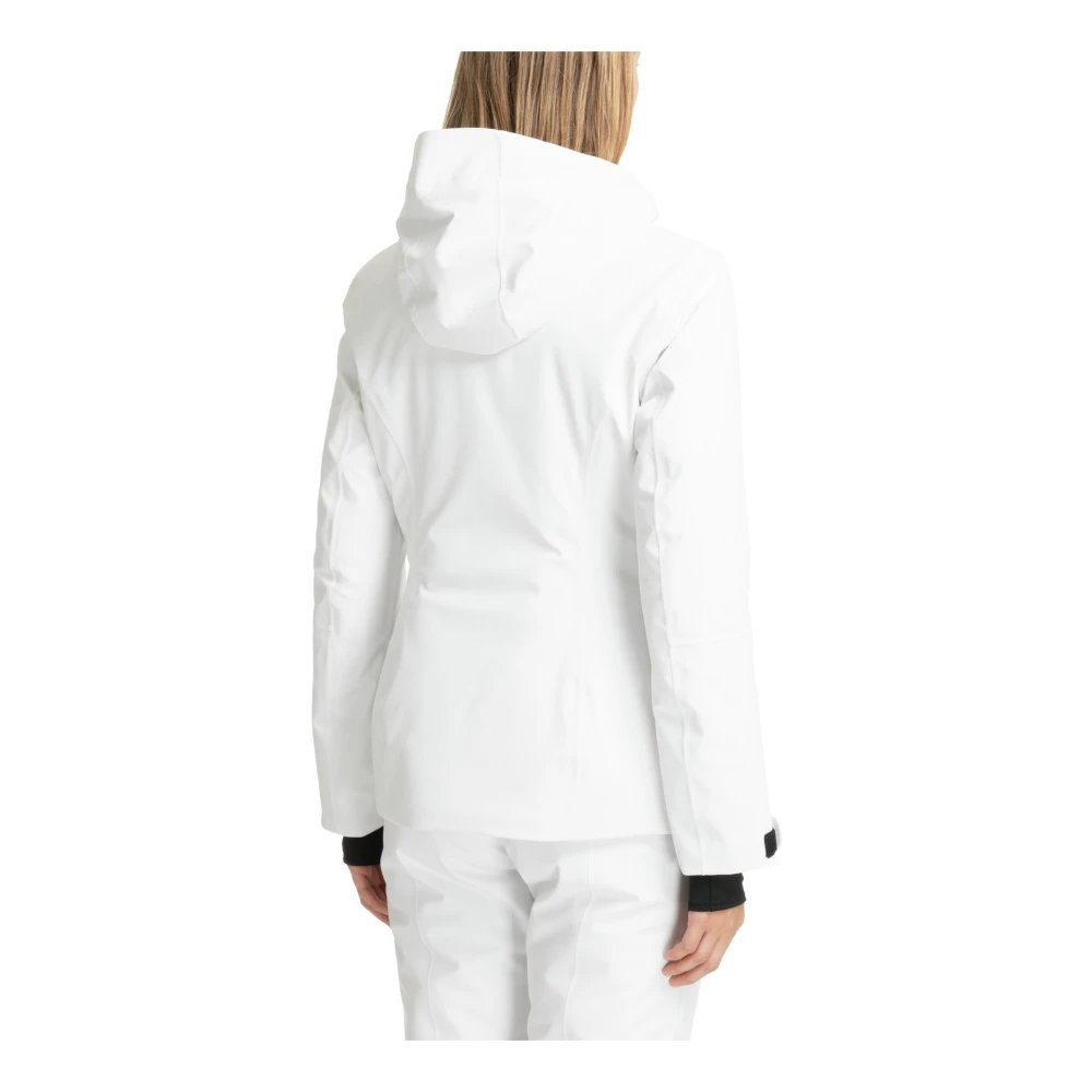 Emporio Armani EA7 7 Ski Jas met Drukknopen White Dames