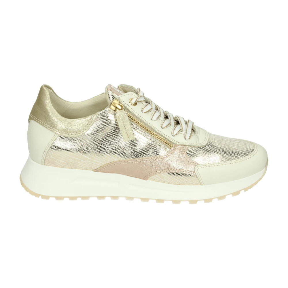 DL Sport Gouden Sportieve Lage Sneakers Dames Schoenen Beige