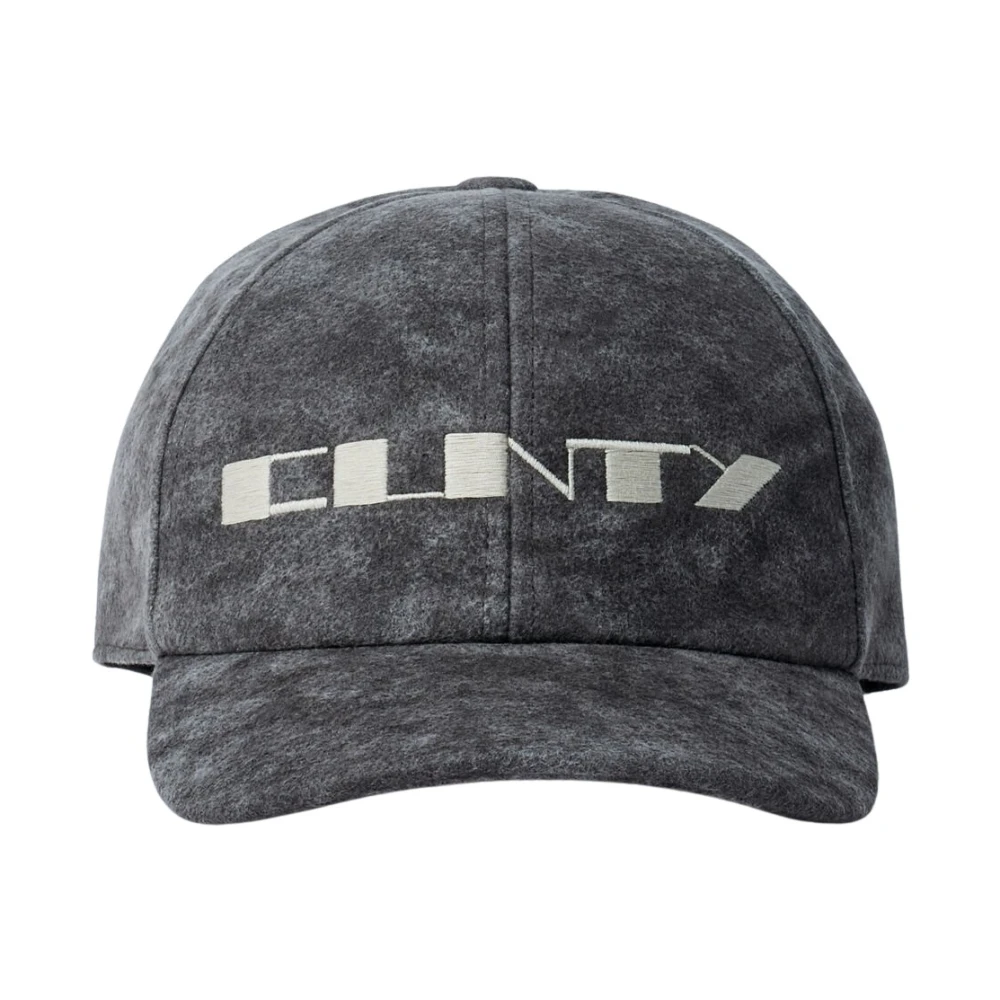 Rick Owens Gray Hats & Caps, Male, S, Embroidered Baseball Cap