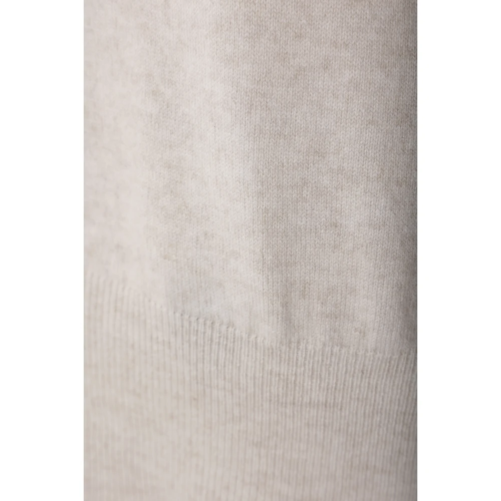 BRUNELLO CUCINELLI Kasjmier Turtleneck Sweater met Monili Borduurwerk Beige Dames