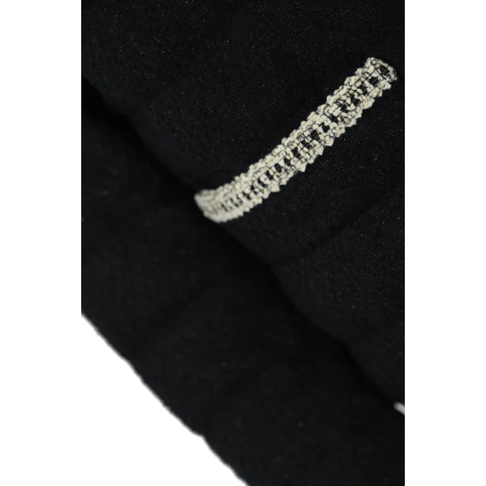Herno Zwarte Lurex Lange Mouw Gewatteerde Jas Black Dames