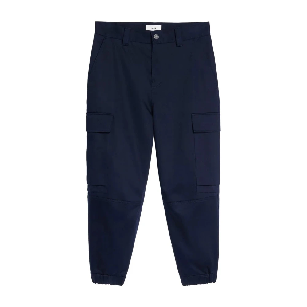 Ami Paris Blauwe Cargo Broek Blue Heren