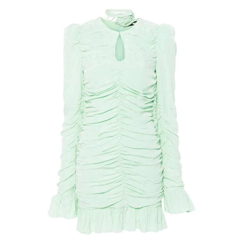 Rotate Birger Christensen Groene Mini Jurk met Sleutelgat Detail Green Dames