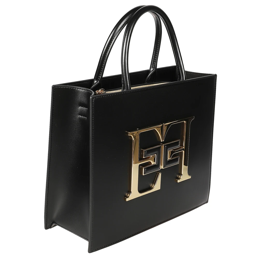 Elisabetta Franchi Stijlvolle Medium Tas voor Dagelijks Gebruik Black Dames