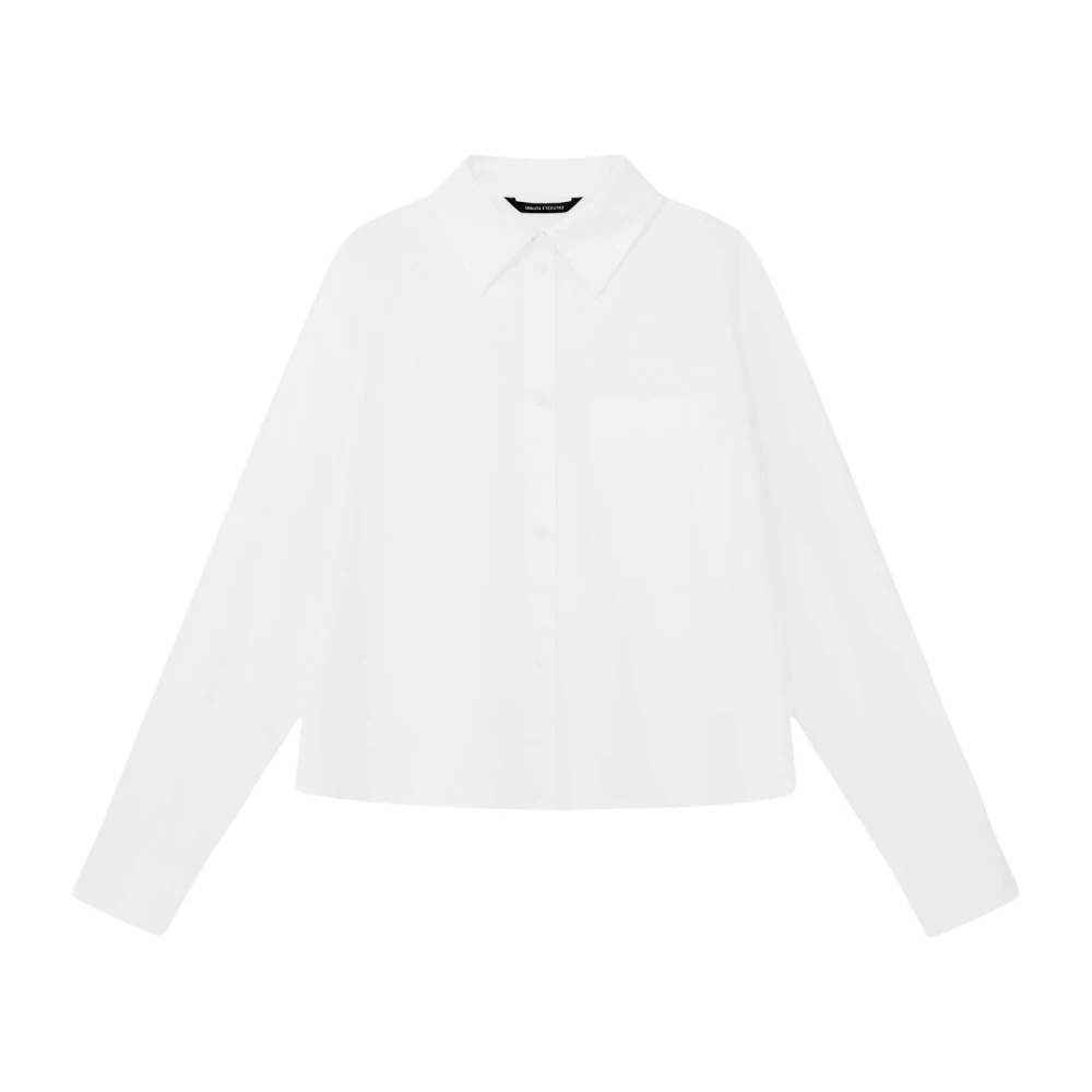 Armani Exchange Long-Sleeve Shirt - Female - Shirts - White - Xs - Blouses & Shirts