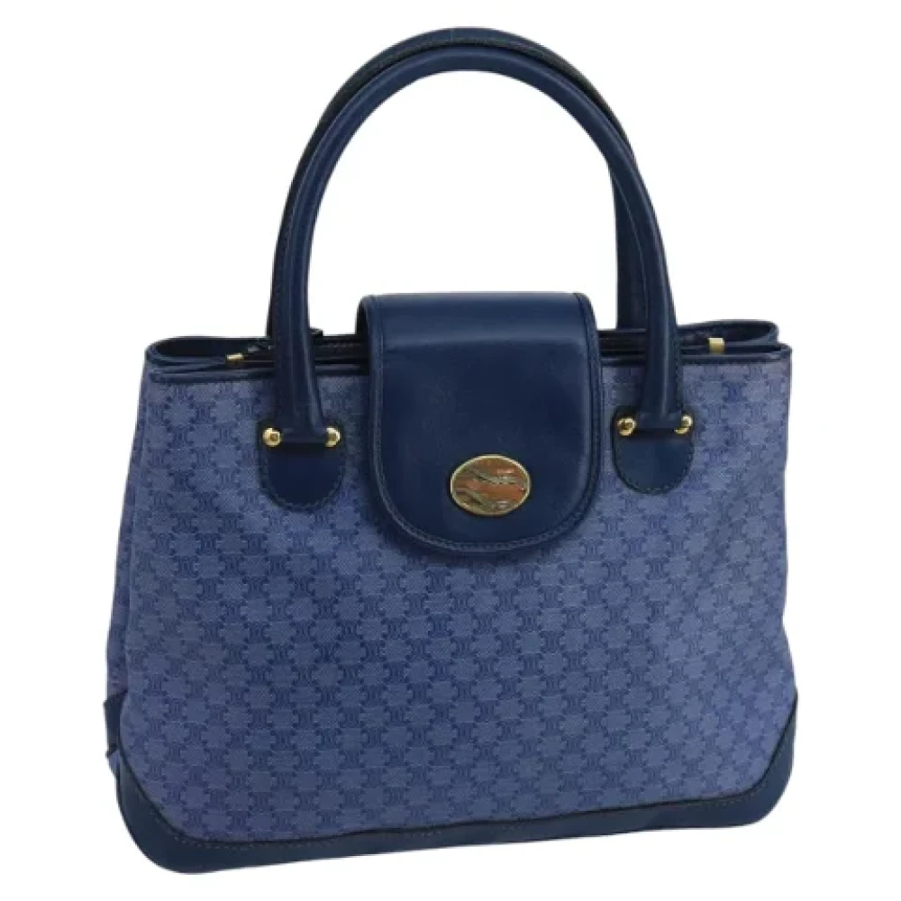 Celine Vintage Pre-owned Canvas handbags Blue Dames
