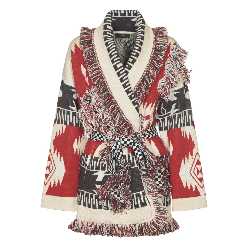 Alanui Racing Icon Cardigan Fire Multicolor Dames