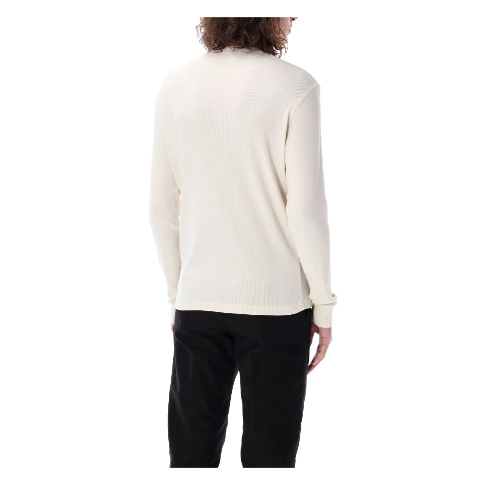 Tom Ford Geribbelde longsleeve top White Heren