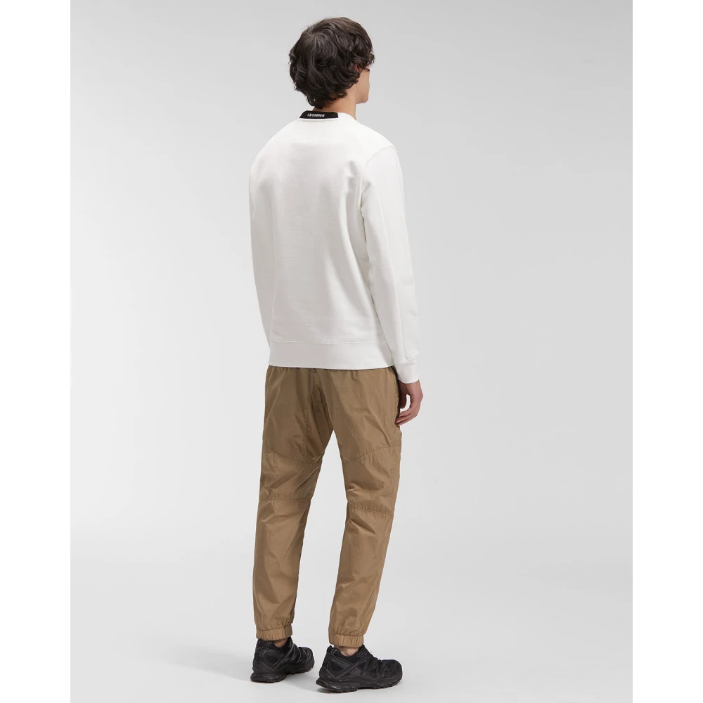 C.P. Company Witte Stretch Katoenen Sweatshirt White Heren