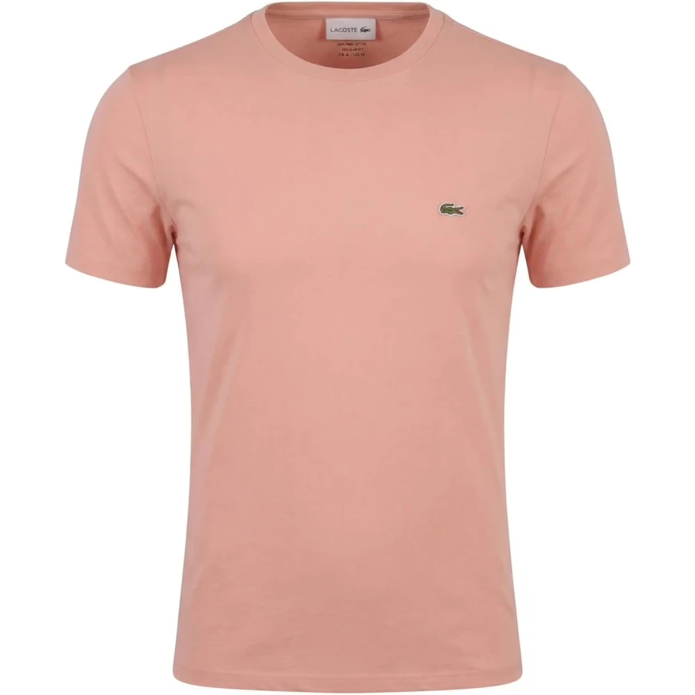 Lacoste Men's Pink Pima Cotton T-Shirt - T-Shirts - M - Tops
