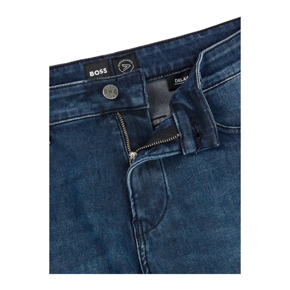 Hugo Boss Slim Fit Regular Rise Blauwe Denim Jeans Blue Heren