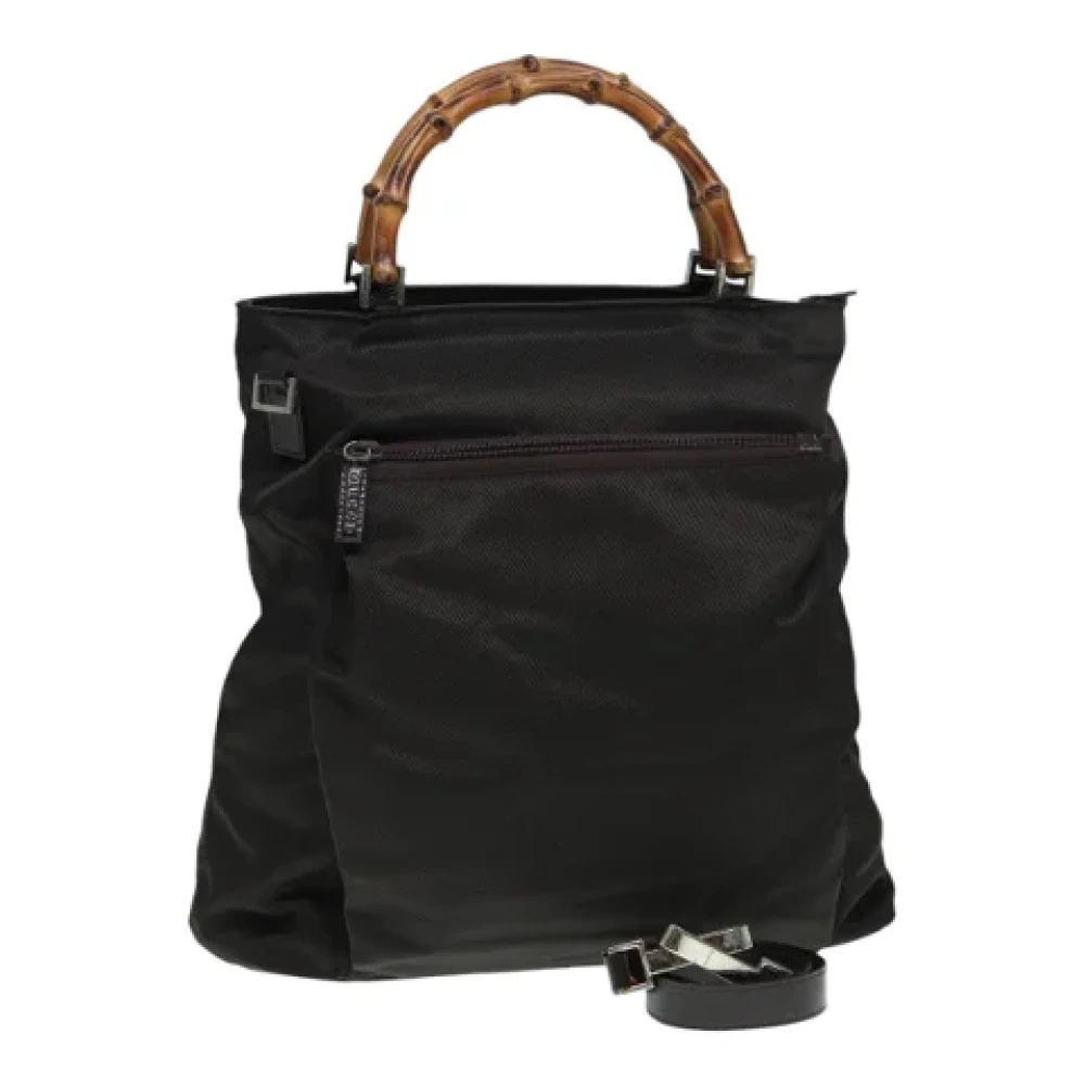 Gucci Vintage Pre-owned Nylon handbags Brown Dames