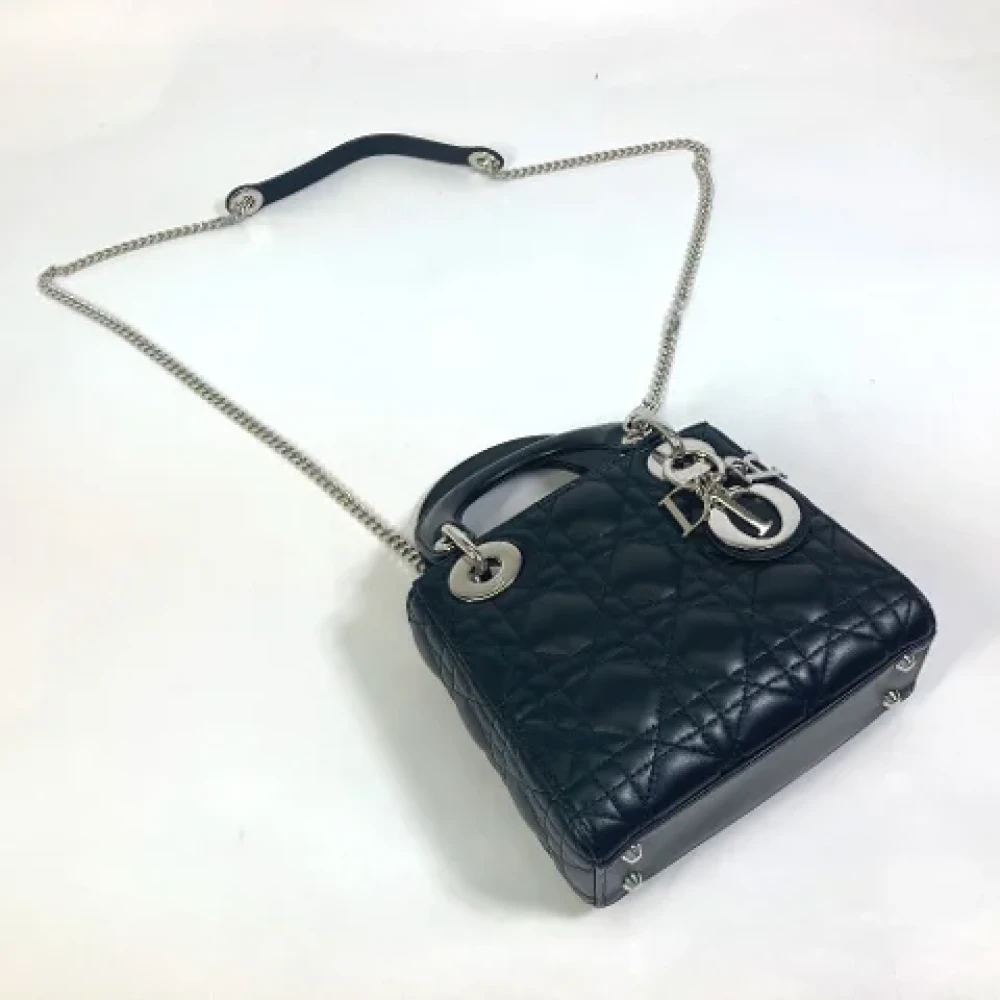 Dior Vintage Pre-owned Leather dior-bags Black Dames