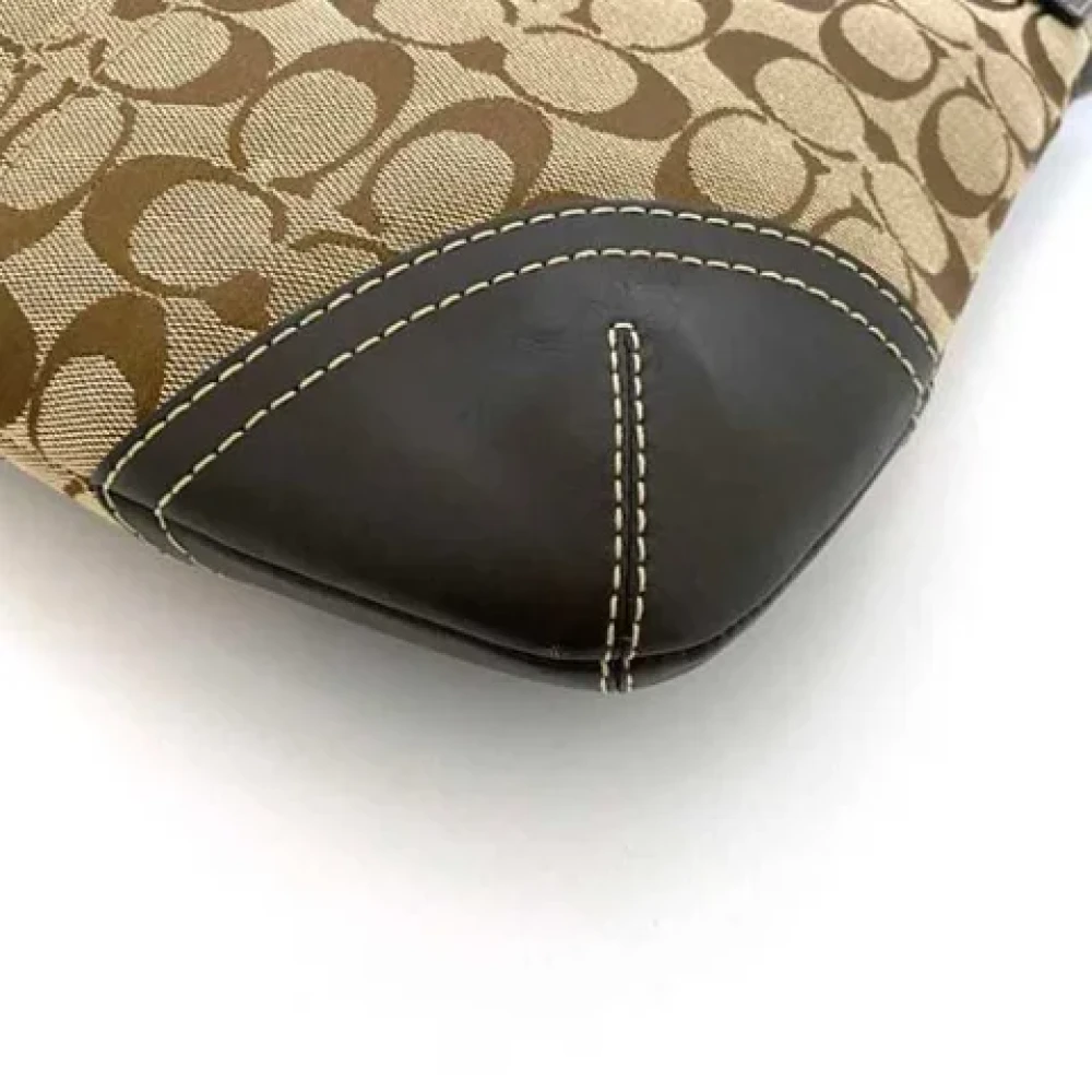 Coach Pre-owned Canvas shoulder-bags Beige Dames