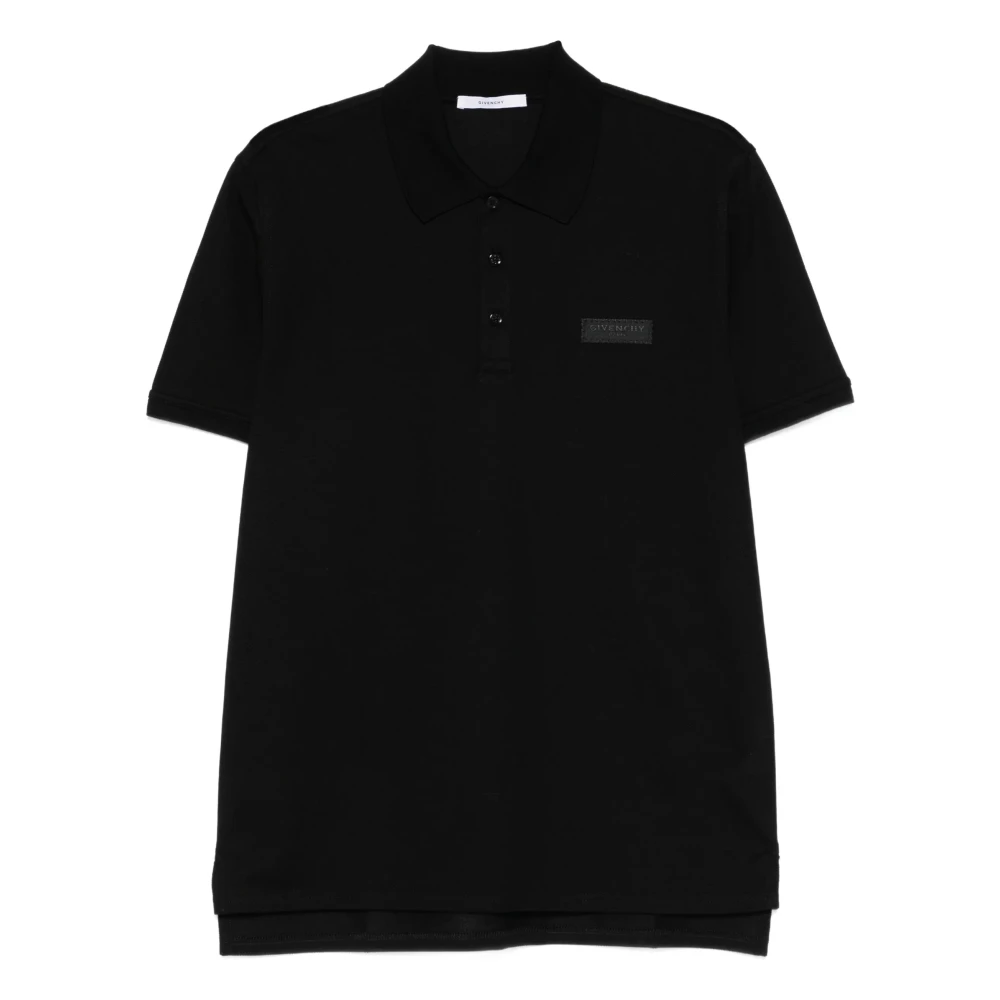 Givenchy Herr Svart Toppar L, Kortärmad Pikétröja Regular Fit