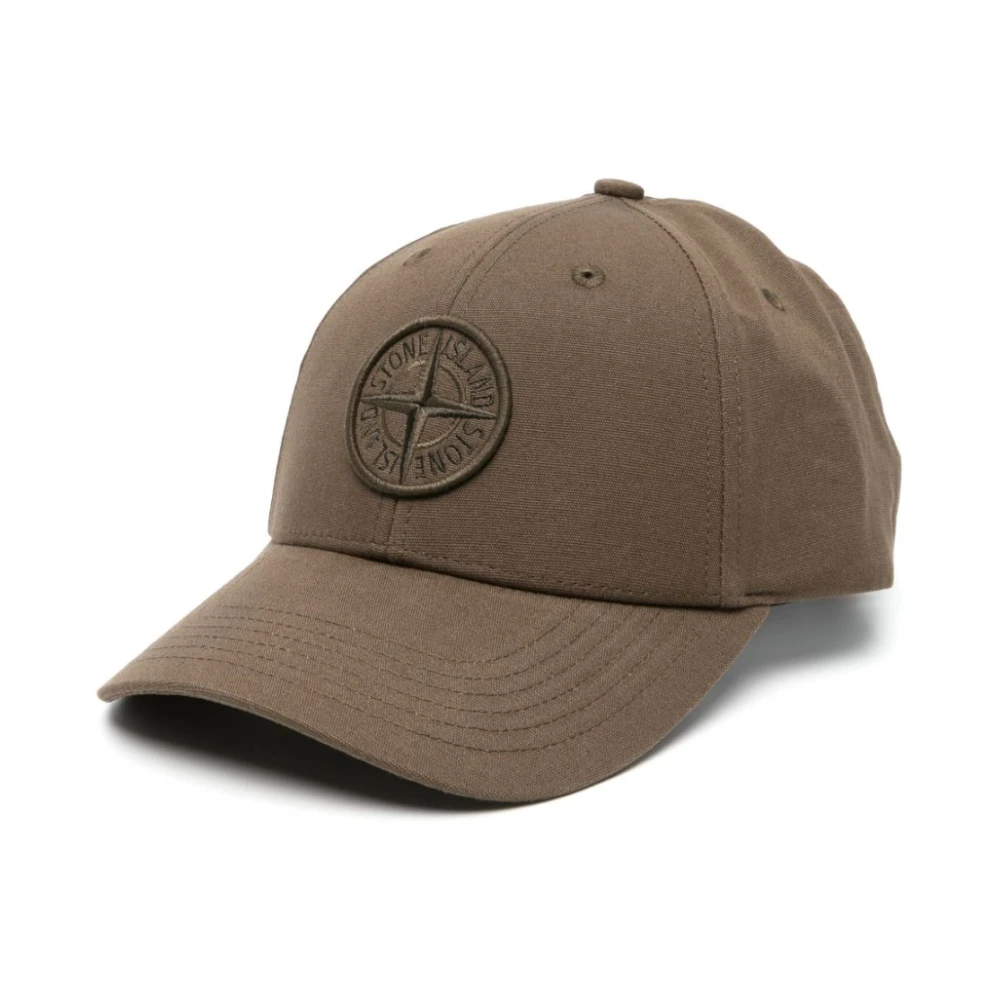 Stone Island Groene hoeden met Compass logo Green Heren