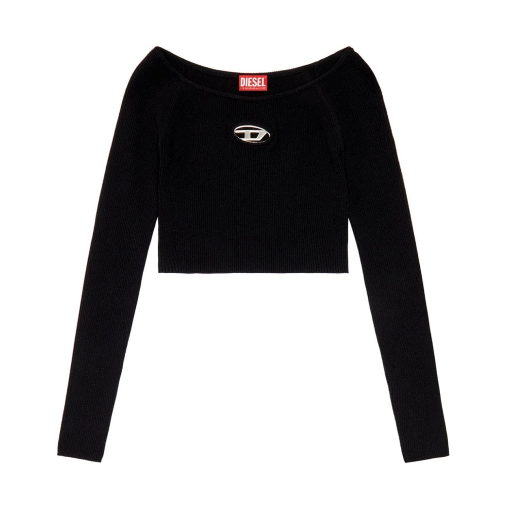 Diesel Stijlvolle Pullover met Lange Mouwen Black Dames