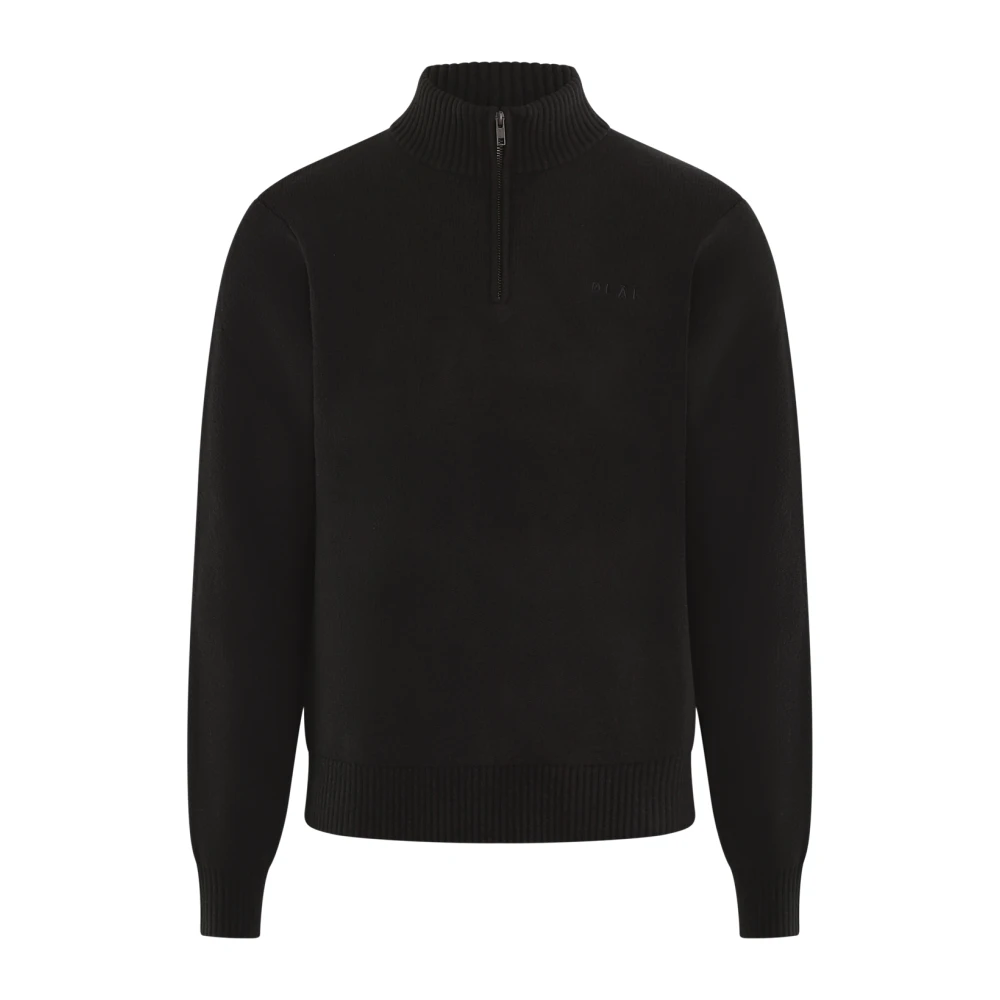 Olaf Hussein Gebreide Drift Mock Neck Trui Gray Heren