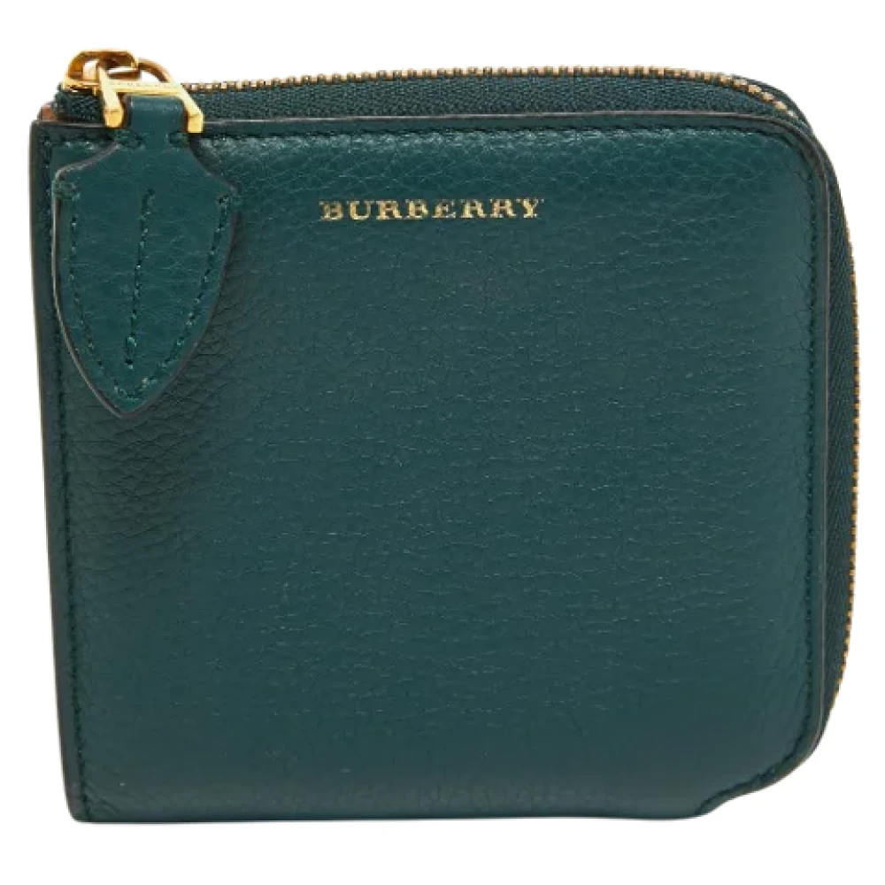 Burberry Vintage Pre-owned Leather wallets Green Dames