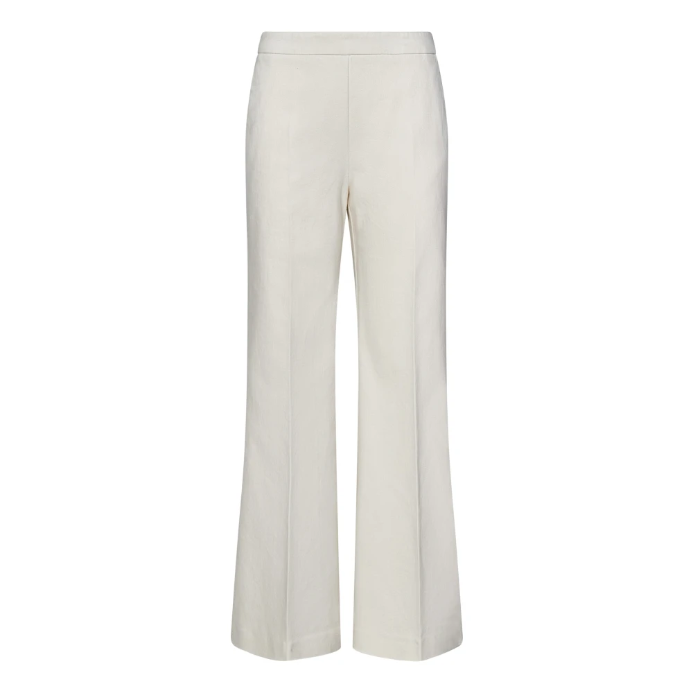 Drumohr Witte Flare Broek White Dames