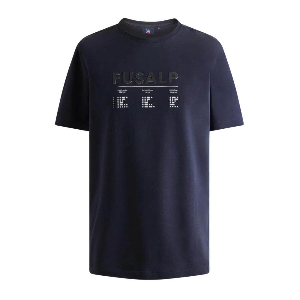 Fusalp Klassieke Morsecode T-shirt Blue Heren