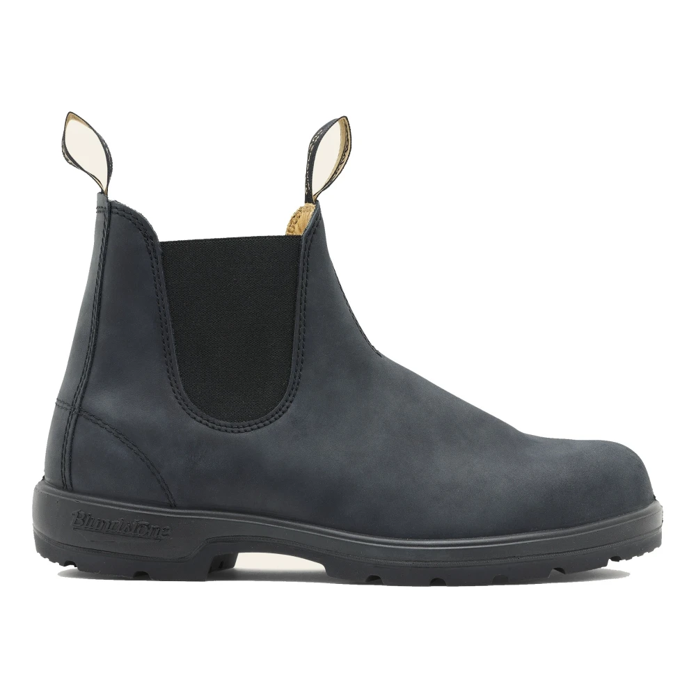 Blundstone Klassiska Chelsea Ankelboots i Svart Blue, Herr