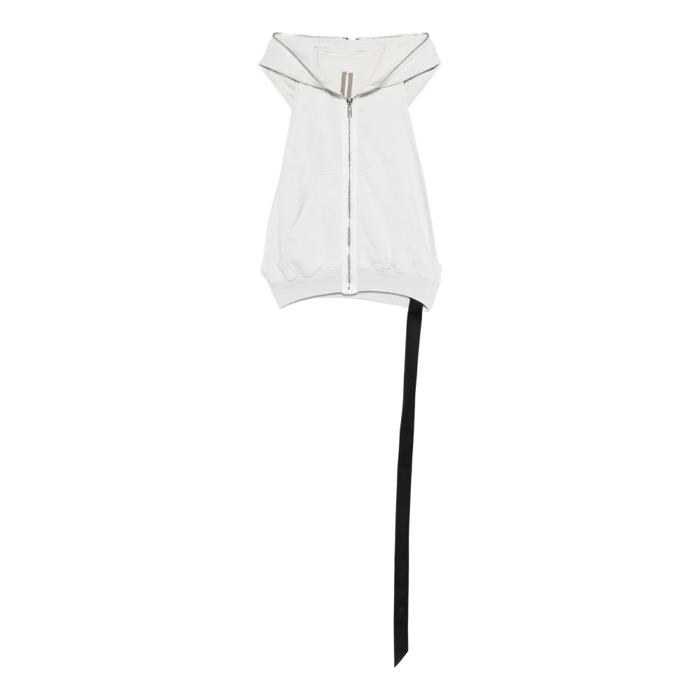 Rick Owens White Zip-Through Hoodie - Female - Zip-Throughs - S - Sweatshirts & Hoodies