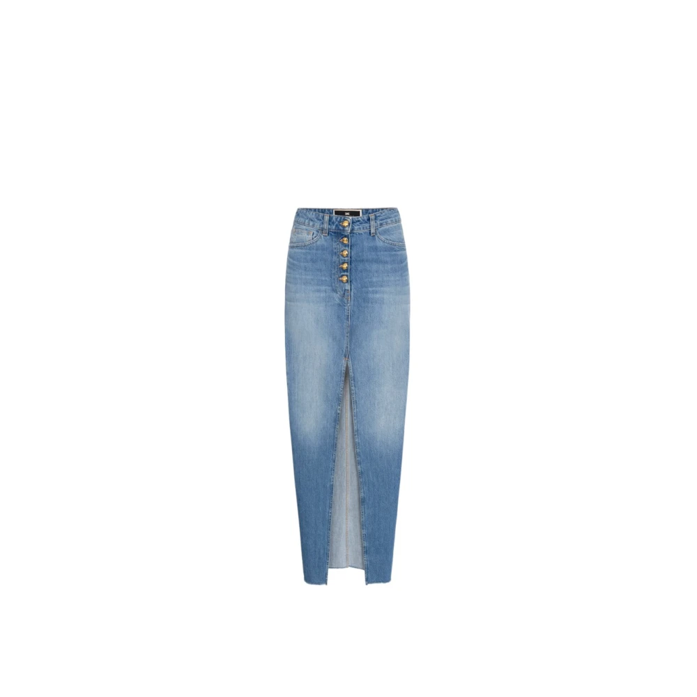 Elisabetta Franchi Spijkerrok Blue Dames