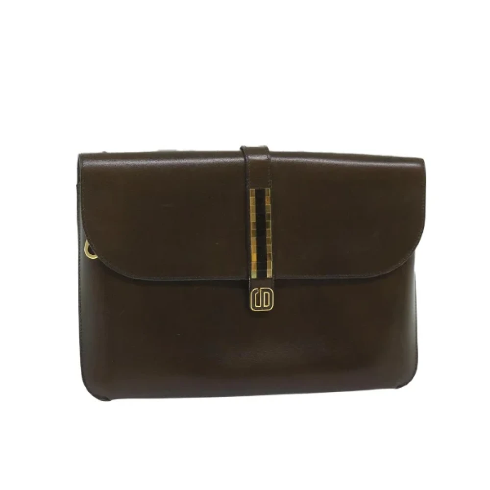 Dior Vintage Pre-owned Leather dior-bags Brown Dames