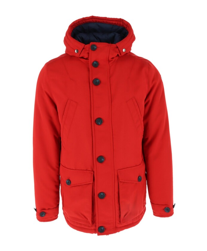 rode-hoodie-jas-met-rits-en-knoopsluiting
