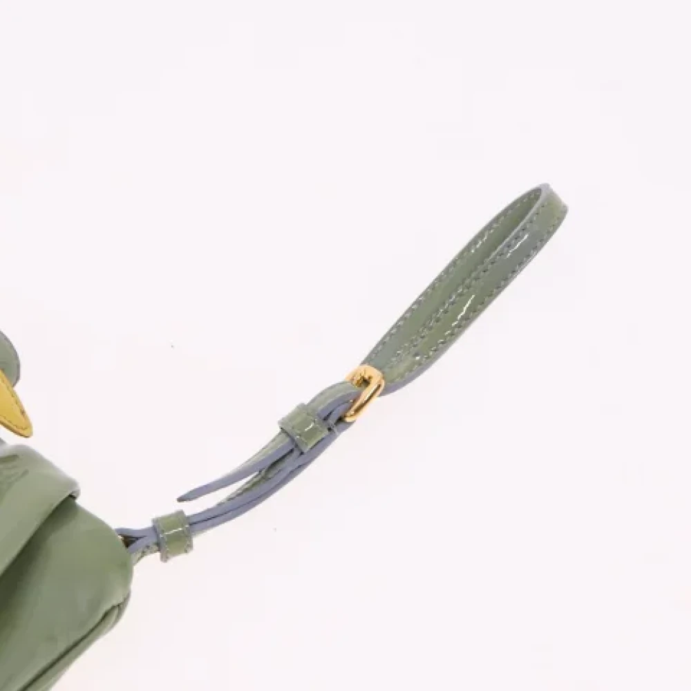 Prada Vintage Pre-owned Canvas pouches Green Dames