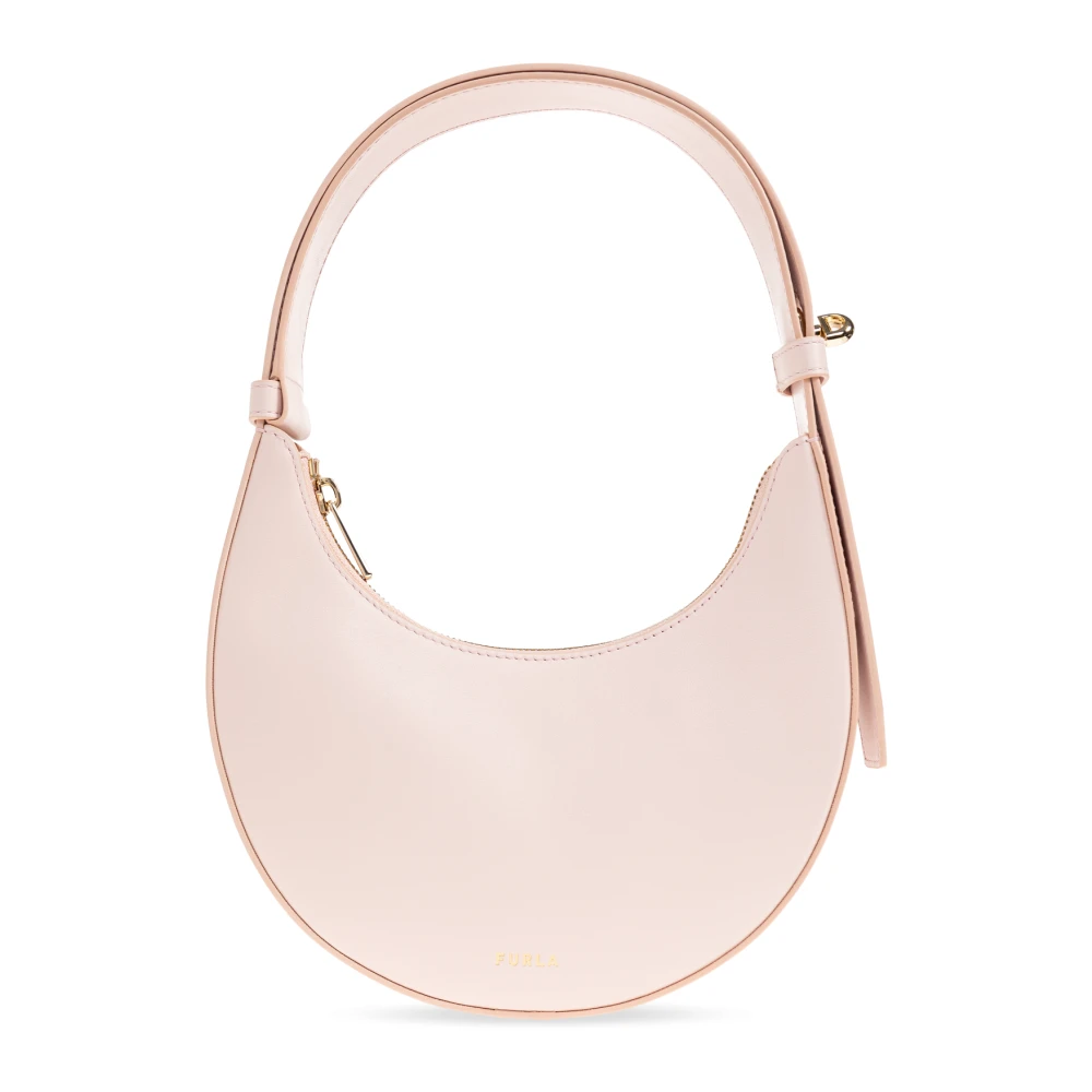 Furla Vrouw Roze Tassen Dames, One Size, Leer, Delizia Mini Schoudertas