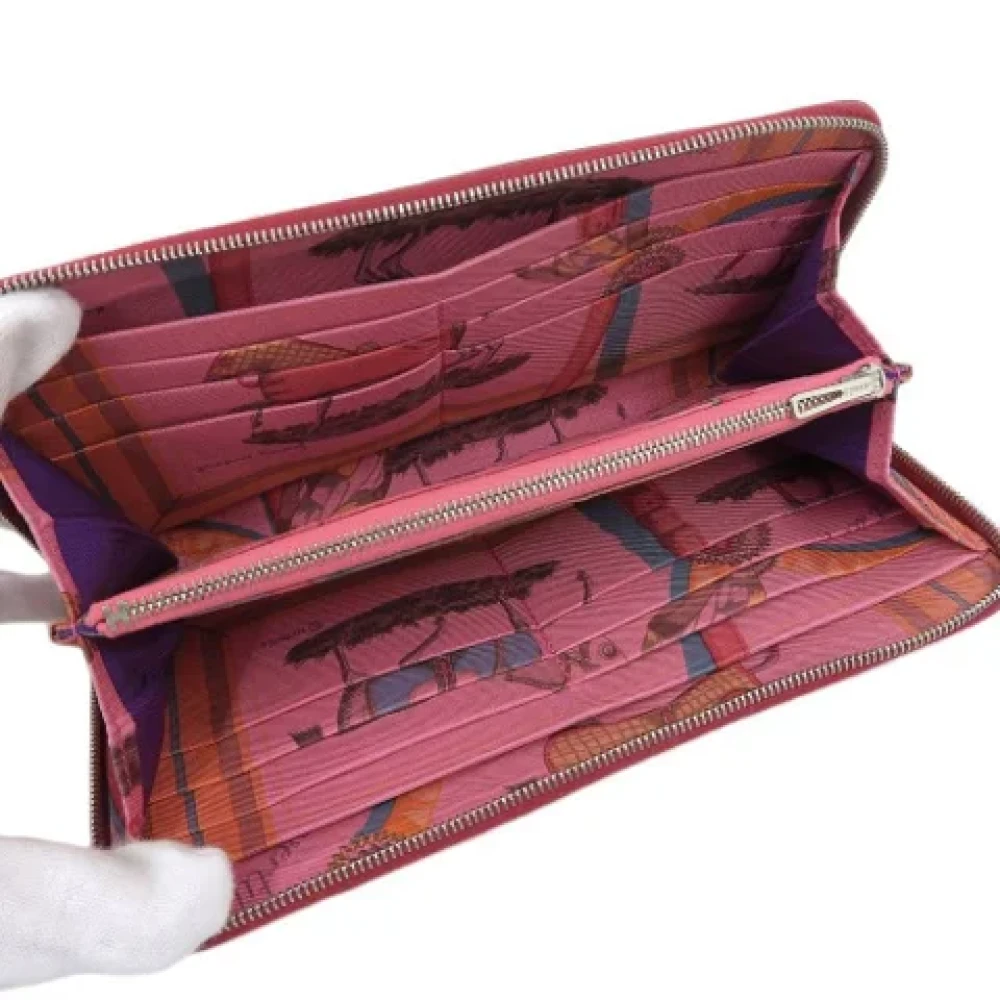 Hermès Vintage Pre-owned Fabric wallets Red Dames