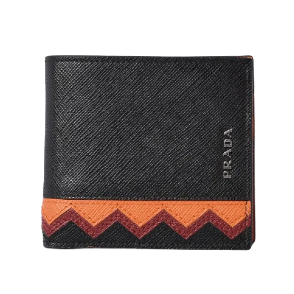 Prada Vintage Pre-owned Leather wallets Black Heren