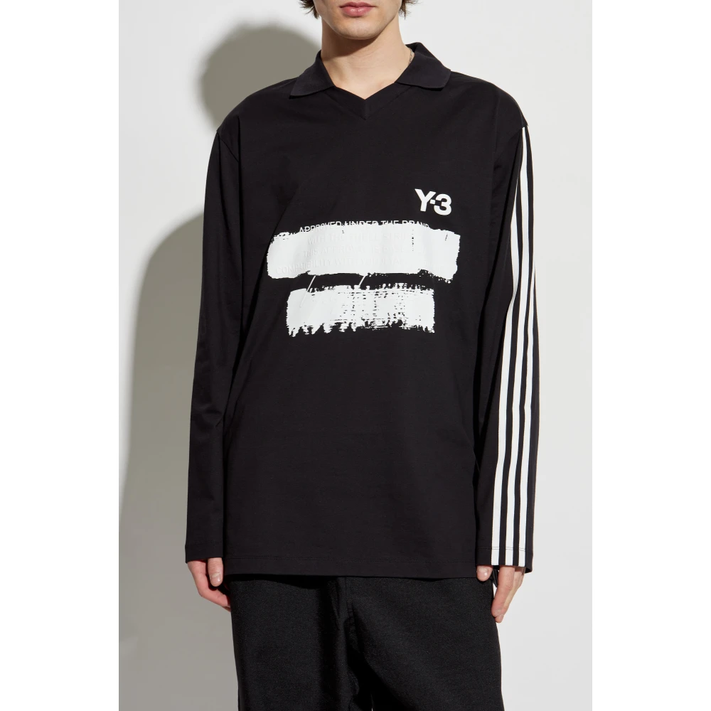Y-3 Lange mouw T-shirt Black Heren