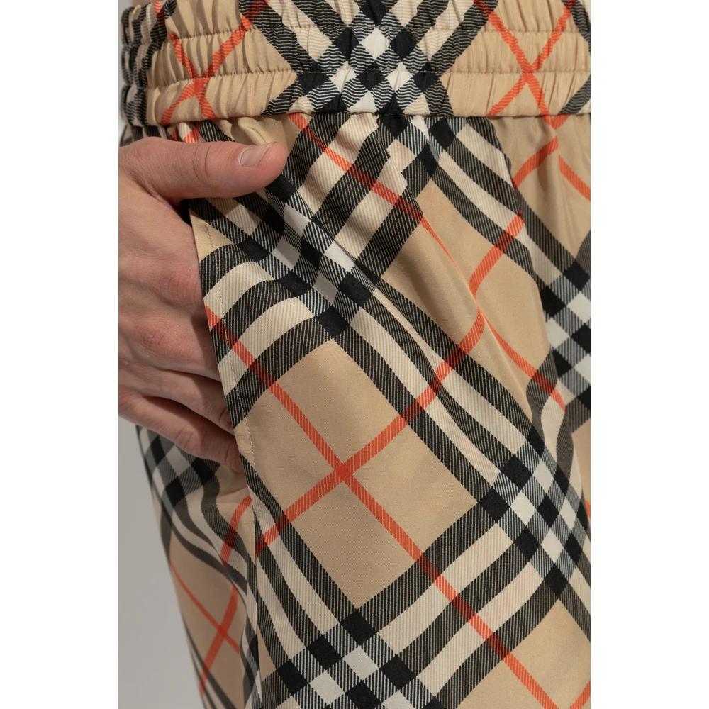 Burberry Zijden shorts Beige Heren
