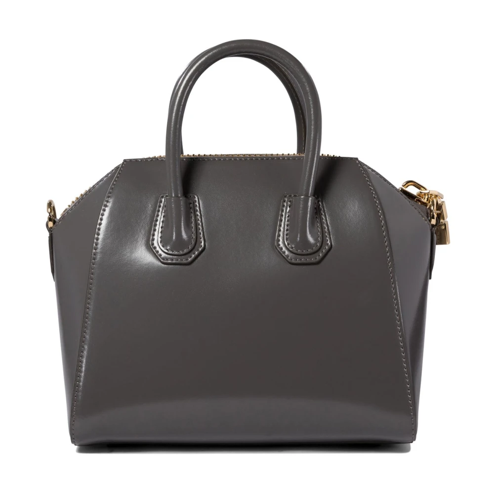 Givenchy Grijze Box Kalfsleren Mini Schoudertas Gray Dames