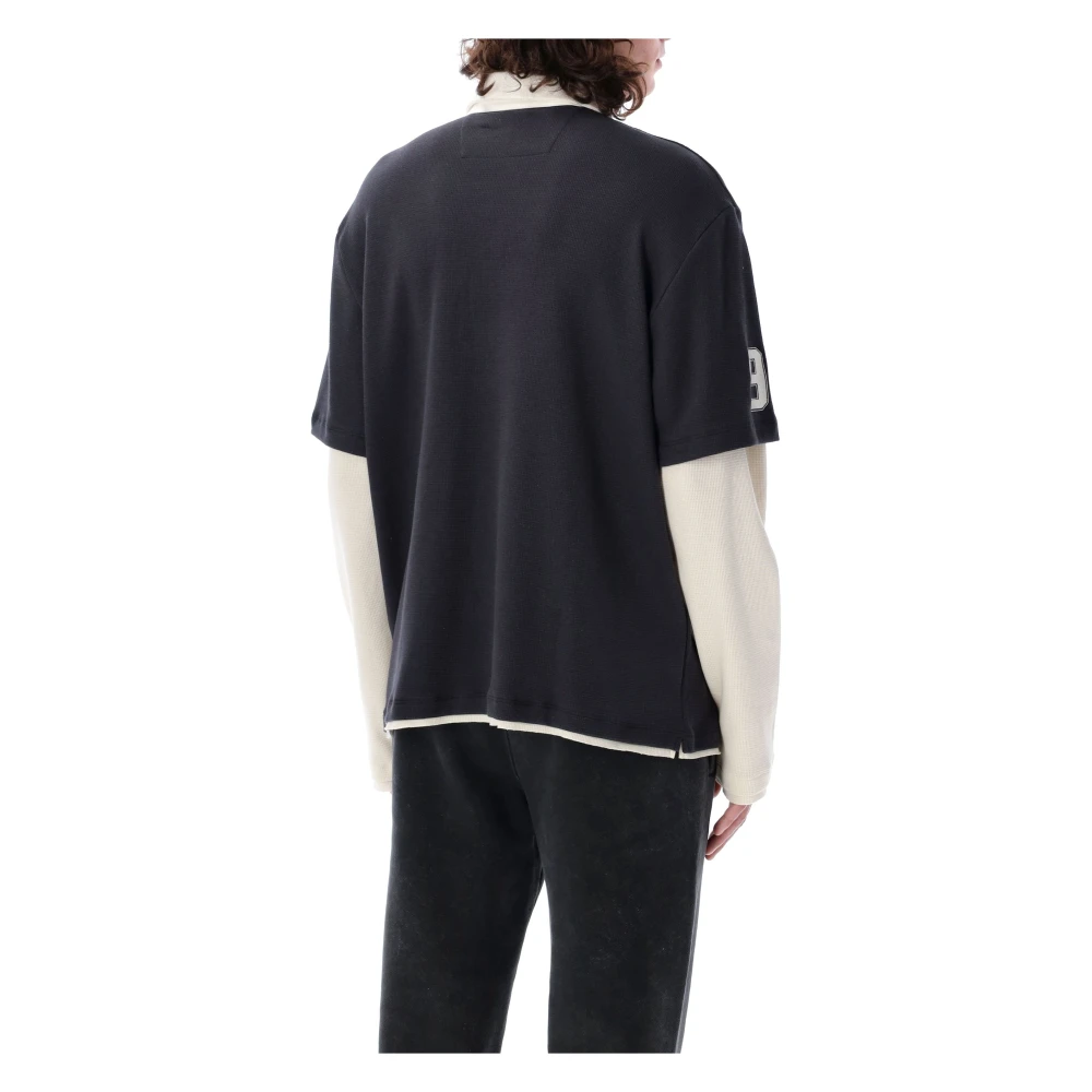 Misbhv Dubbel Laag Polo Zwart Wit Black Heren