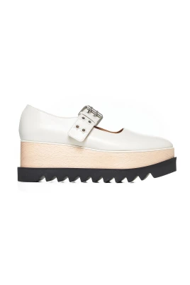 Ivory Mat Mary Janes Skor