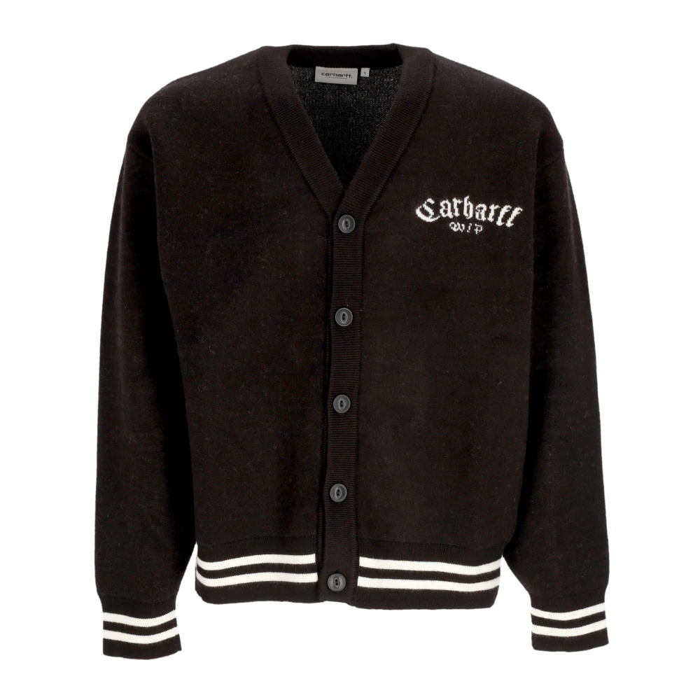 Carhartt WIP Zwarte Onyx V-Hals Cardigan Sweater Black Heren