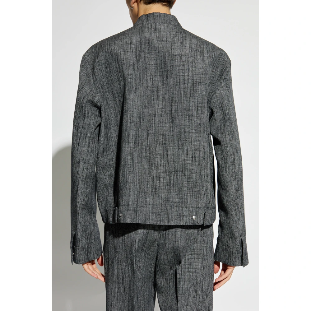 Salvatore Ferragamo Jas met opstaande kraag Gray Heren