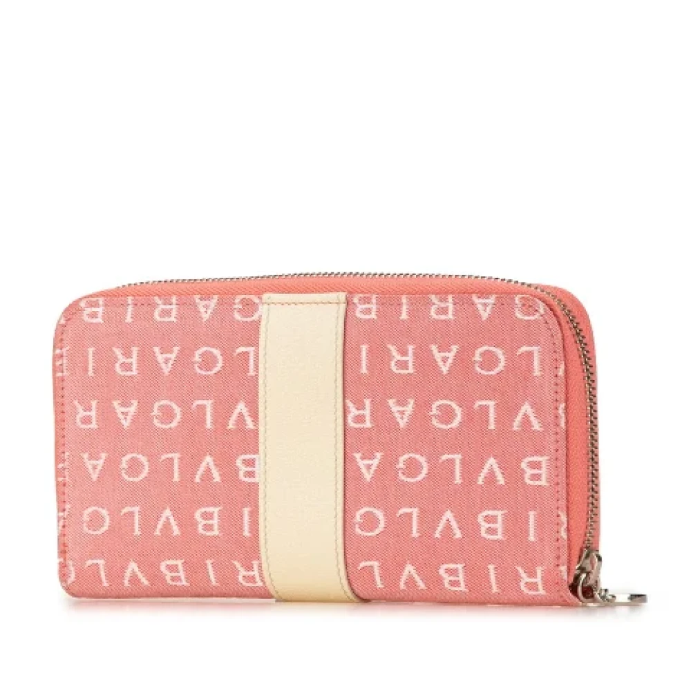 Bvlgari Vintage Pre-owned Canvas wallets Pink Dames