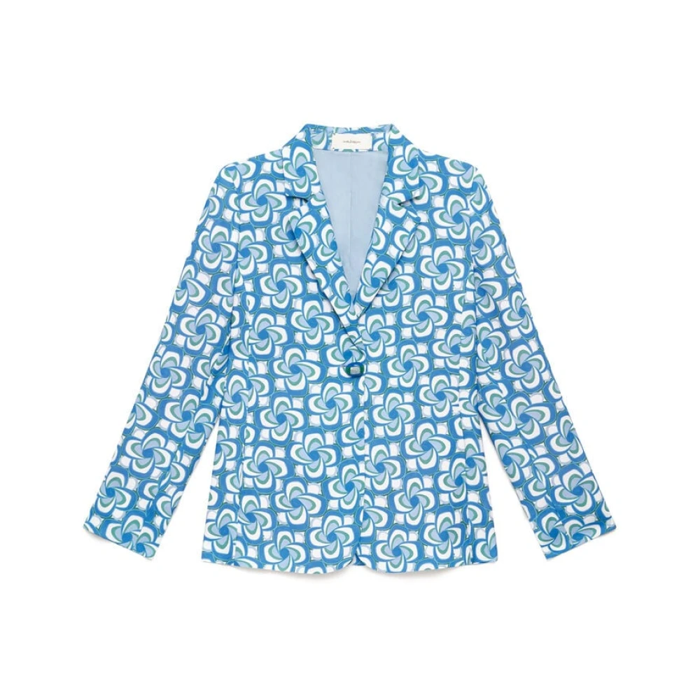 Maliparmi Women's Blue Blazers, M, Mouliné Cady Jacket