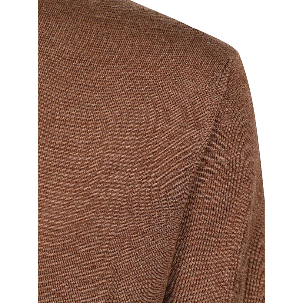 Daniele Fiesoli Merino Wol Ronde Hals Sweater Brown Heren