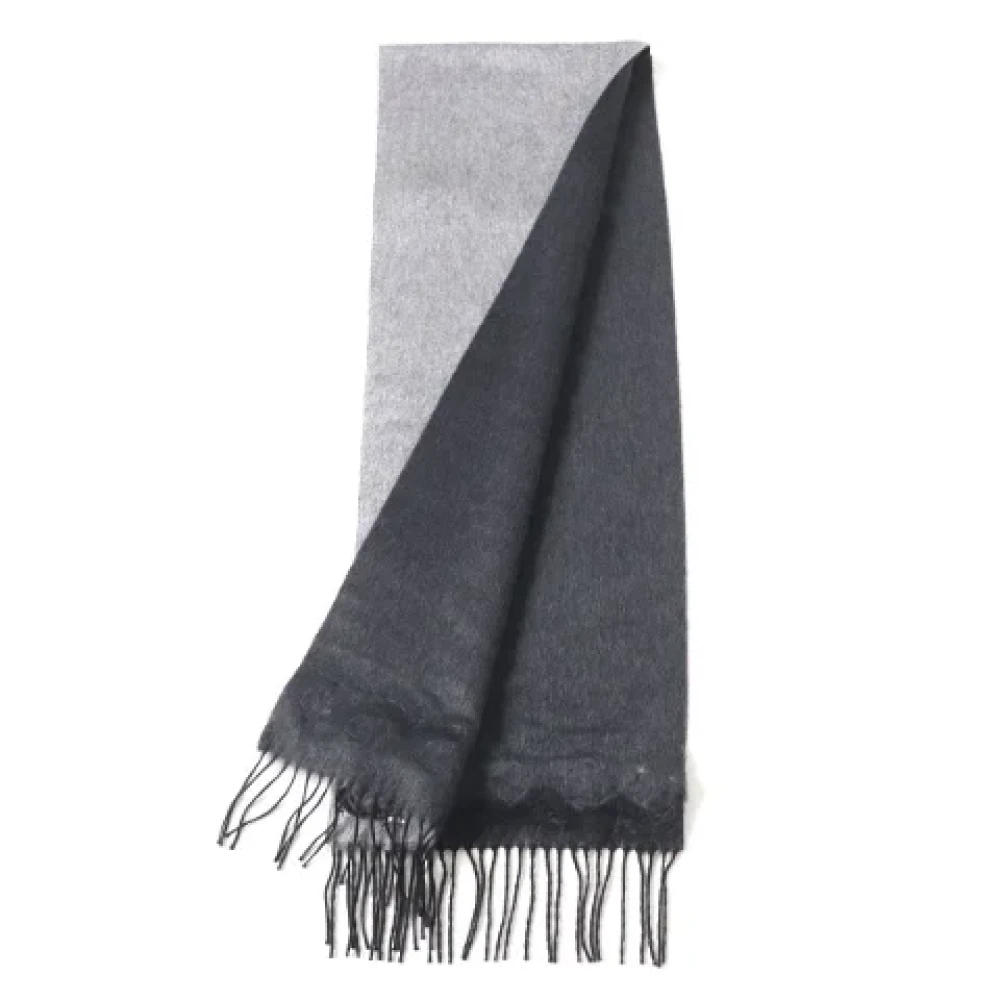 Valentino Vintage Pre-owned Silk scarves Gray Dames